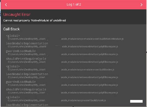 skd 51 cannot read property nativemodule.